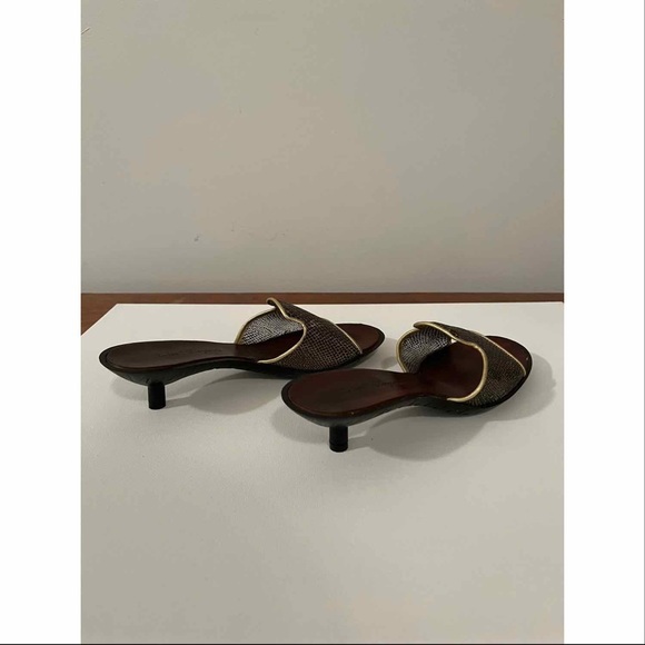 (6.5) Robert Clergerie kitten heel slides - Picture 3 of 4